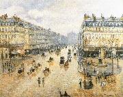 Camille Pissarro Theater Square, the French rain Sweden oil painting artist